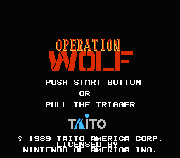 Operation Wolf title screenshot
